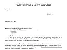 Appartamenti in affitto ponte di nona Lettera Diffida Dell Acquirente Al Venditore Di Consegna Chiavi E Di Immediata Rimozione Di Oggetti Lasciati Nell Immobile