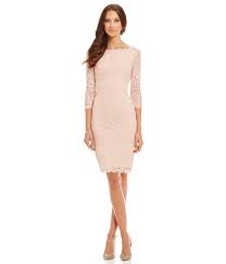Adrianna Papell Petite Scalloped Lace Sheath Dress Dillards Petite Cocktail Dresses Blush Lace Dress Lace Sheath Dress