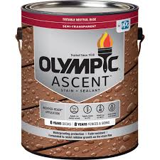 Transforming a peeling, splintered, and dirty exterior deck into a designer space is less difficult and expensive than you think. Olympic Ascent Exterior Semi Transparent Stain In Neutral Base 3 37 L Capacity The Home Depot Canada