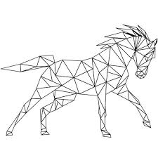 Ce Coloriage De Cheval Difficile Va Rejouir Les Plus Grands Ce Cheval A Colorier Ressemble Un Peu A Un Coloriage Cheval Dessin Coloriage Animaux Geometrique