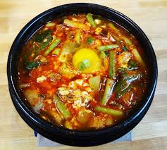 Haemul Sundubu Jjigae Spicy Soft Tofu Stew With Seafood Recipe Soft Tofu Stew Recipe Maangchi Recipes Korean Food