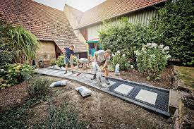Wege Anlegen Hornbach Terrassenbelag Gartengestaltung Waschbetonplatten
