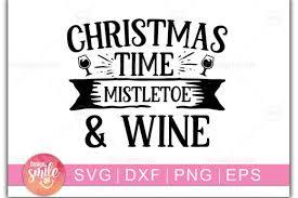 Purchase this product now and earn 30 points! Christmas Time Mistletoe And Wine Graphic By Designdealy Com Creative Fabrica