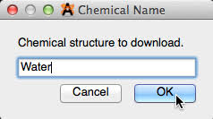 A web service to the open nci database compounds (>250,000 structures) with different kinds of output features and links to other services for continued processing. Importing Molecules By Name Avogadro