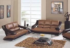 Pillows are one of the simplest ways to add color to a neural space. 982 Modern Living Room In Tan Brown Leather By Global