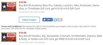You can also redeem your gift card for a total body stretching session. Expired Texas Area H E B Get 10 Gc With 50 Hotels Com Nike More Gift Card Purchase Doctor Of Credit