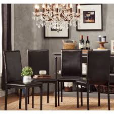 Black metal kitchen chairs set of 4. Darcy Metal Upholstered Dining Chair Set Of 4 By Inspire Q Bold Overstock 7719681