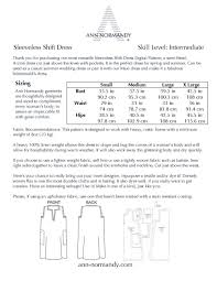 Sleeveless Shift Dress Pdf Sewing Pattern Sewing Patterns Ann Normandy Design