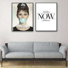 Image of marilyn monroe bedroom decor inspired attractive master bedroom art ideas bedroom wall art inspiration audrey hepburn quotes vinyl wall art cly french inspired bedroom. Modern Bedroom Home Decor Audrey Hepburn Woman Wall Art Posters And Prints Wall Pictures Canvas Painting No Frame Art Poster Picture Canvasart Posters And Prints Aliexpress