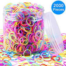 Eaone 2000 Pieces Multi Color Rubber Bands Small Candy Color Hair Bands Hair Elastic With Free Rubber Band Hairstyles Natural Hair Bun Styles Hair Rubber Bands