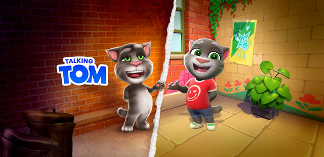 Cartoon virtual pet cat game interface