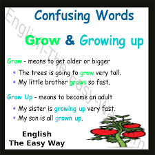 It Is Hard To Grow 1 Plants 2 Children 3 Both Confusingwords Http English The Easy Way Com Confusing Eng Confusing Words English Words Words