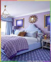 غرف نوم ابيض وموف