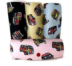 Visiting the german factory in wolfsburg, he saw the improvised factory part carrier, moving around vital parts for the assembly of the type 1, or the early vw beetle. Ladies Metal Bodied Fabric Covered Spectacle Glasses Case Camper Van Vw Combi Design Pink Buy Online In Angola At Angola Desertcart Com Productid 62674629