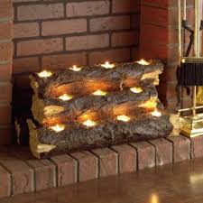 Tealight Fireplace Log Creative Decor Fireplace Logs Tea Lights