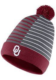 Nike Oklahoma Sooners Crimson Striped Beanie Mens Knit Hat In 2021 Striped Beanies Knit Hat For Men Knitted Hats