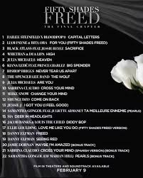 The Official List From The Fifty Shades Freed Soundtrack 20 Jamie Dornan Fifty Shades Fifty Shades Darker Soundtrack 50 Shades Freed