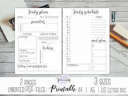 Daily Bullet Journal Printable Daily Planner Bullet Journal Etsy Daily Bullet Journal Bullet Journal Dot Grid Planner