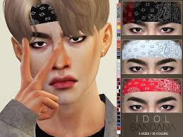 Idol Bandana For The Sims 4 The Sims 4 Cabelos The Sims Sims