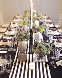 Trendy Black And White Stripes Cozy Bliss Striped Table Striped Table Runner Beautiful Table Settings