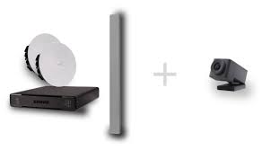 A camera and a cord. Shure Huddly Partners