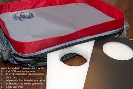 Kids Travel Tray For Snack And Play Sturdy Waterproof Portable Lap Desk Car Seat Table With Mesh Pockets Cup Holder And Fir Child Car Seat Car Seats Lap Desk