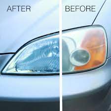 Make sure you rub it in good cover. How To Clean Car Headlights Cleaning Headlights On Car Cleaning Hacks Car Cleaning Hacks