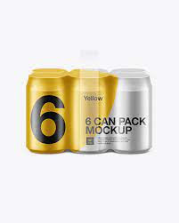 Download Aluminum Can 6 Pack Mockup In Packaging Mockups On Yellow Images Object Mockups