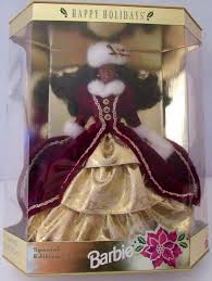 1996 Black African American Happy Holidays Barbie Doll Special Edition Box Holiday Barbie Dolls Happy Holidays Barbie Holiday Barbie