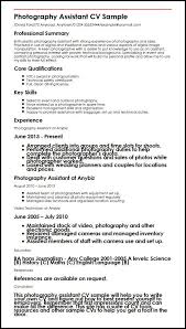 Include skills in your cover letter. Photography Assistant Cv Example Myperfectcv