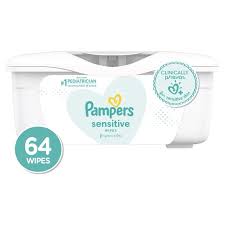 Pampers Baby Wipes Sensitive Perfume Free Tub 64 Count Walmart Com