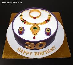 Designer Birthday Cake For Wife Images Indian Jewellery Ornaments Necklace Theme Cake For Wife S 30th Birthday At Pune Birthday Cake For Wife Themed Cakes Cake