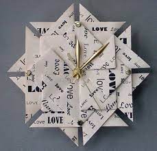 1333 x 1500 file type : Memorable 1st Anniversary Gift Love Origami Clock Paper Etsy 1st Wedding Anniversary Gift Paper Gifts Anniversary 1st Anniversary Gifts