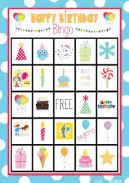 Indoor Birthday Party Activities For Toddlers Cute Free Printable Birthday Bingo Game Birthday Party Games For Kids Birthday Party Games Birthday Party Activities