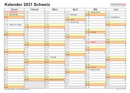Ferien und feiertage deutschland ferienkalender kostenlos ausdrucken. Kalender 2021 Schweiz Zum Ausdrucken Als Pdf