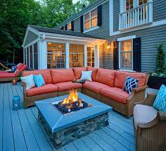 For most homeowners with vinyl decks, the best choice for an outdoor fire pit is a propane or natural gas fire pit. Blog Mom S Design Build