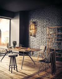 Inspirations Salle A Manger Deco Style Industriel Inspiration Salle A Manger Briquette De Parement