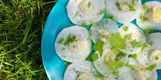 Carpaccio De Radis Noir A L Houmous Pour L Apero Recettes Recette Radis Noir Radis Houmous