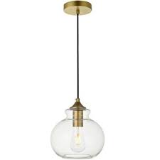 Black And Brass Glass Pendant Light Elegant Lighting Ld2245 Destry Single Light 8 Wide Mini Pendant With Clear Glas Black Clear In 2020 Elegant Lighting Glass Pendant Light Mini Pendant