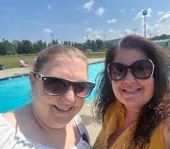 Youth Crisis Case Managers Rhonda Kimmons and Susan O'Dell enjoyed teaching  Yoga for the 4H'ers at the Nicholas County Pool.