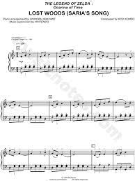 Print And Download Sheet Music For The Legend Of Zelda Ocarina Of Time Lost Woods Saria 39 S Song Sheet Music Easy Piano Sheet Music Recorder Sheet Music