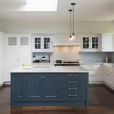 Image Result For White Kitchen Cabinets With Blue Island Kitchen Cabinets Painted Grey Grey Blue Kitchen Grey Kitchens