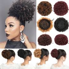 Get the latest hair trends and hair tips from the experts here. Natural Thicker Updo Buns Clip In Hair Extensions Afro Puff Curly Ponytail Rh73 Ebay