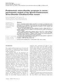 The conversations touch on issues … sharks are immune to cancer. Pdf Posttraumatic Stress Disorder Symptoms In Cancer Psychometric Analysis Of The Spanish Posttraumatic Stress Disorder Checklist Civilian Version