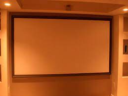 I have an epson powerlite home cinema 3010 projector which is set up on a 21' x 13' basement. Diy Home Theater Screen In 10 Steps Home Theater Setup At Home Movie Theater Home Theater Screens