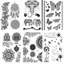 A wide variety of fake henna tattoo options are available to you, such as temporary. Amazon Com Pinkiou Henna Tattoo Stickers Lace Mehndi Temporary Tattoos For Maverick Women Teens Girls Metallic Tattooing Pack Of 6 Black Beauty Personal Care