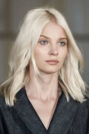 Blonde hairstyles comes in so many different shades. Picture Of Medium Length Icy Blonde Hair With Light Waves