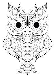 Owl Simple Patterns 2 Owl With Various Different Patterns From The Gallery Owls Artist Owl Coloring Pages Mandala Coloring Pages Animal Coloring Pages