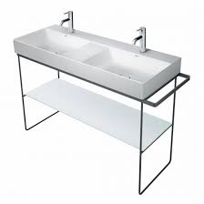 Glänzend, waschbecken mit bodenstehend, breite 80. Duravit Durasquare Metallkonsole Bodenstehend Fur Waschtische Schwarz Matt 0031174600 Reuter