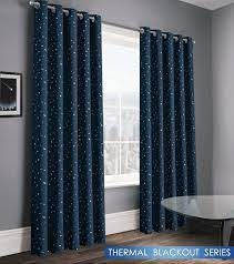 Koufall navy curtains 63 inch length for boys room decor set of 2 panels grommet semi voile window drapes navy blue sheer curtains for living room kids bedroom summer 52×63 long. Stars Starlight Boys Kids Bedroom Thermal Blackout Ringtop Eyelet Curtains Navy Blue
